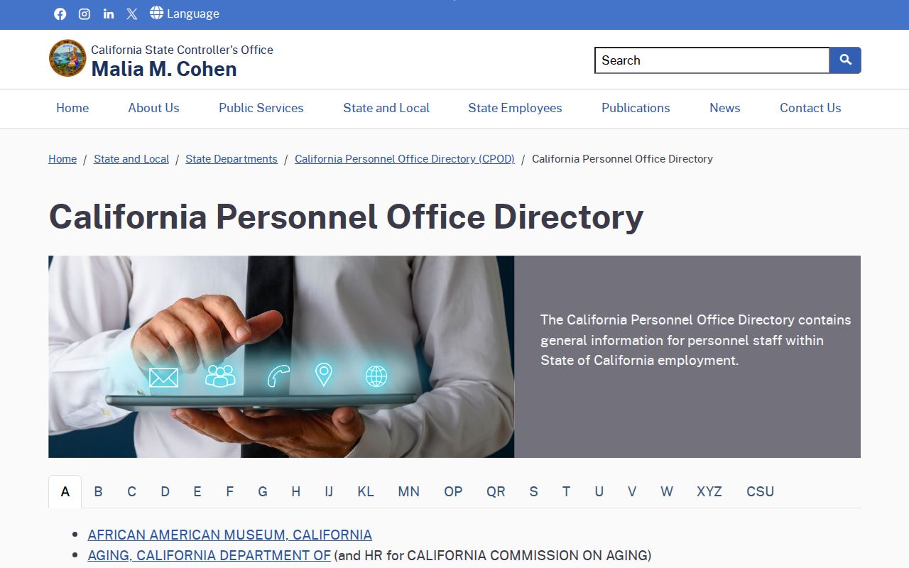 Cypress people directories California Personnel Office Directory