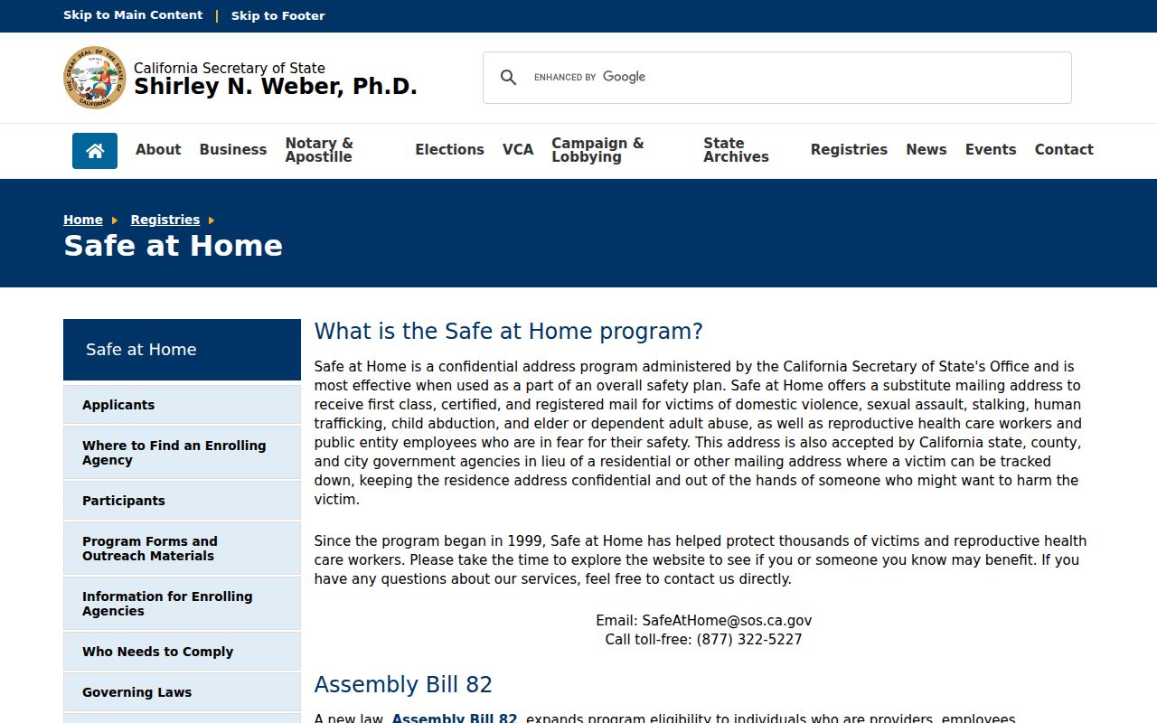 Cypress voter registration records Safe at Home confidentiality